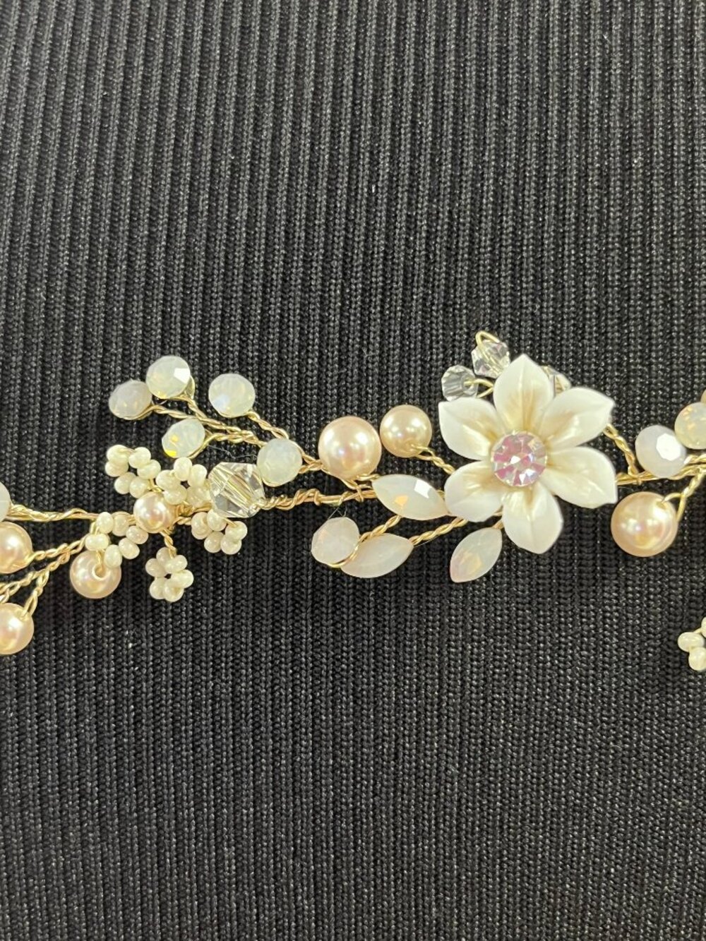 Bridal Headband Bel Aire 2121 Gold/Ivory NWT - Picture 5 of 6